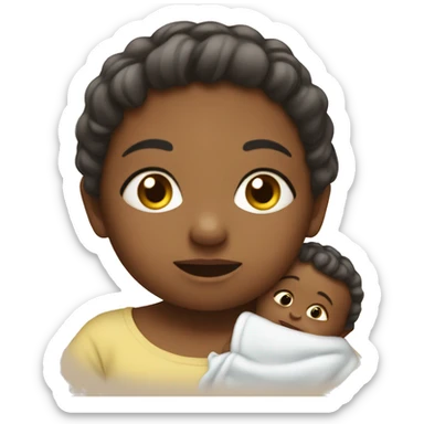 Baby with mother sticker