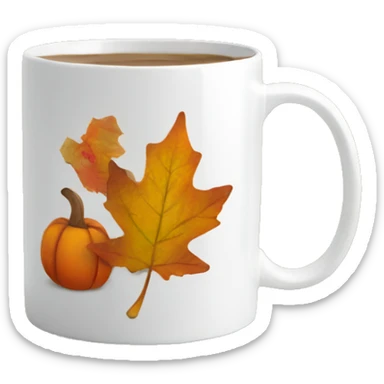 Fall themed mug sticker