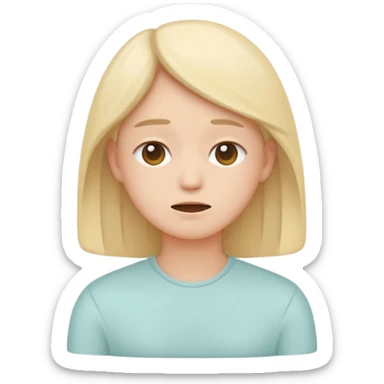minimal flat emoji representing low energy,
soft facial expression,
slightly downward posture implied,
subtle dull pastel colors,
gentle and non-dramatic,
modern lifestyle tracking app aesthetic,
transparent background,
vector illustration sticker