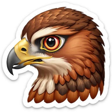Red tailed hawk sticker
