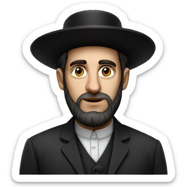 orthodox Jewish man photorealistic serious sticker