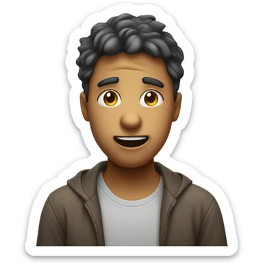 blushing-guilty-happy with 😩 sticker