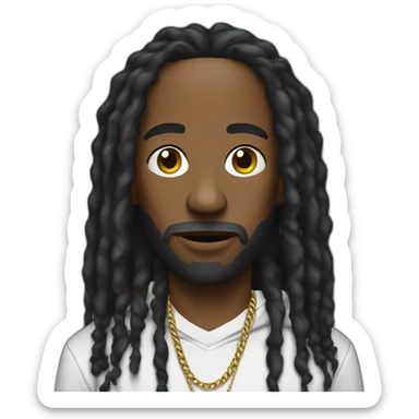 Black rapper dred locks sticker