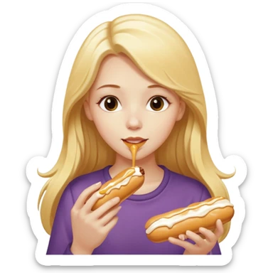 Butterscotch éclair and white girl bear combined  sticker