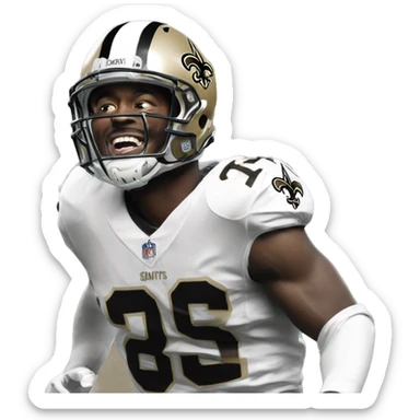 New Orleans Saints Player celebrate touchdown sticker