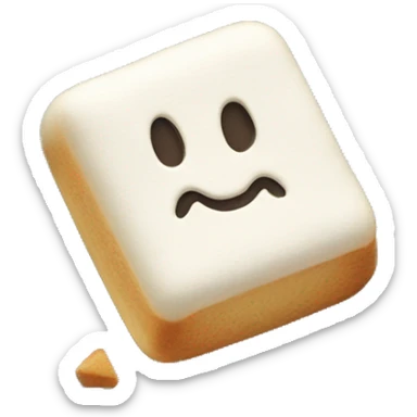 Marshmallows in a plate half toasted sticker