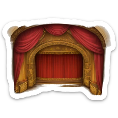 teatro tapia proscenium stage inside San Juan  sticker