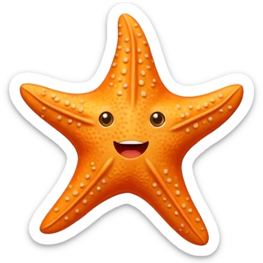 Give me a picture of an animated talking starfish that coughs sticker