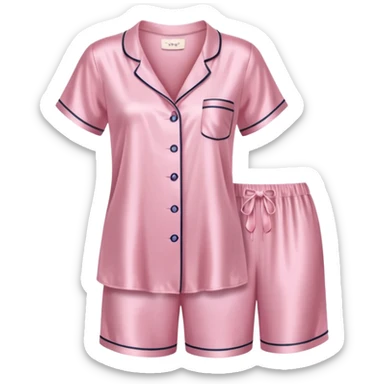 Light pink silk pyjamas set sticker