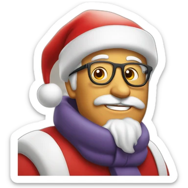 Père Noël avec un McDo  sticker