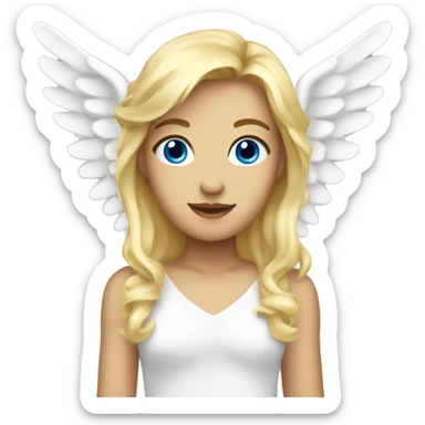 Angel with Blue Eyes and blonde Haie sticker