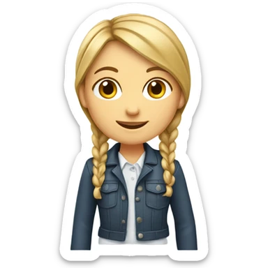 Create a German girl who goes to school in the United States ￼ sticker