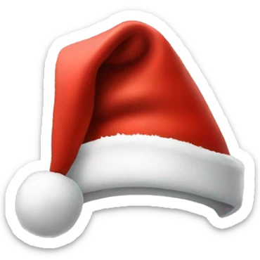 A realistic red Santa hat sticker