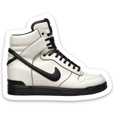 rick owens milk dunk all white sticker