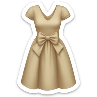 Beige bow Dress sticker