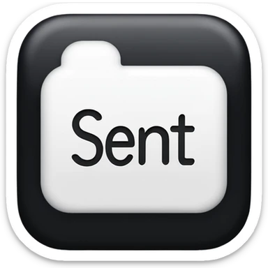 animated gif the word "Sent!" sticker