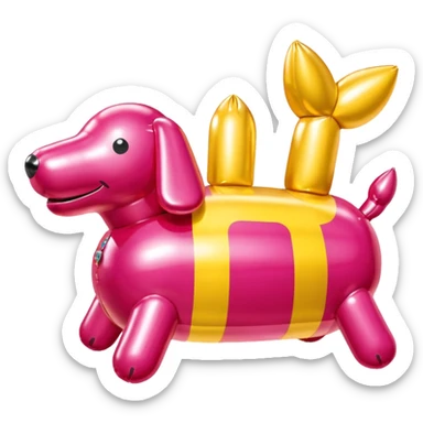  paris SPAM meat jeff koons style inflatable sculpture art  sticker