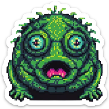 Blob monster with one eye sticker