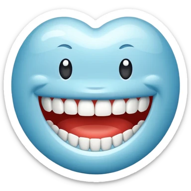 TEETH clean icon in the round sticker