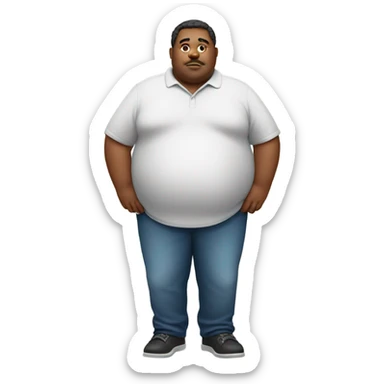Fat man who has more weight than earth  sticker