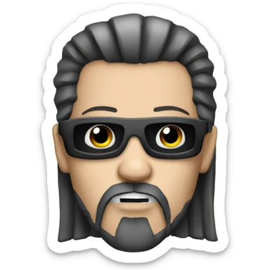  metalhead with goatee  sticker