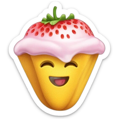 Concha de sabor fresa  sticker