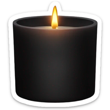 black luxury candle sticker