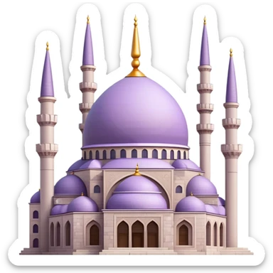 Light purple İstanbul mosque under construction  sticker