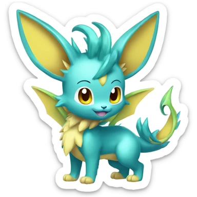 Shiny-Eeveelution-Cute-Dragon-Pokémon-fusion full body sticker