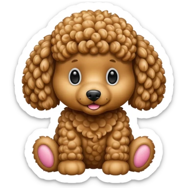 Teddy bear like poodle sticker