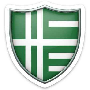 Use Swedish football club Hammarby IF shield white and green stripes flag with H I F in yellow lettersand sticker