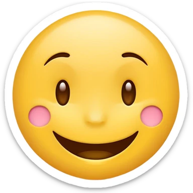 Create a hand drawn style Smile reaction emoji for a new social media app sticker