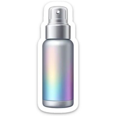 Emoji of a body highlighter spray. It is a small cylindrical bottle. sticker