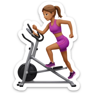 mujer haciendo deporte sticker