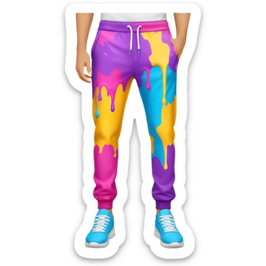 paint splash pants sticker