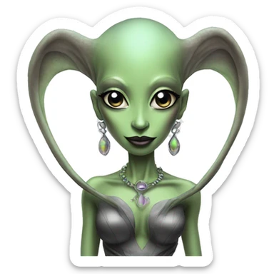 female diva alien high vibrational sticker