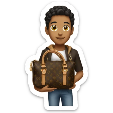 latino boy with louis vuitton purse sticker