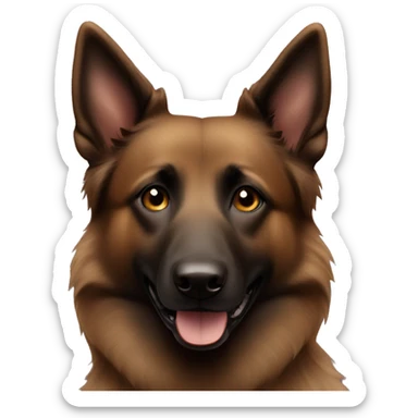A female small brown Belgian Shepherd Dog sticker