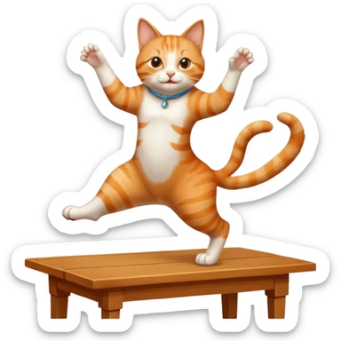 Cat dancing on table





 sticker