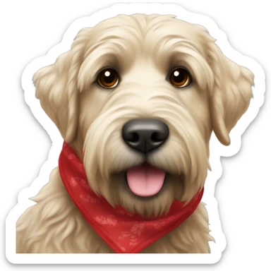 Bouvier bernois avec un petit foulard rouge autour du coup sticker