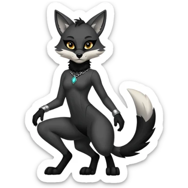 Edgy modern anthro furry by Falvie, LiLaiRa, AngieWolf sticker