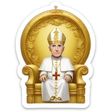 pope in versace sticker