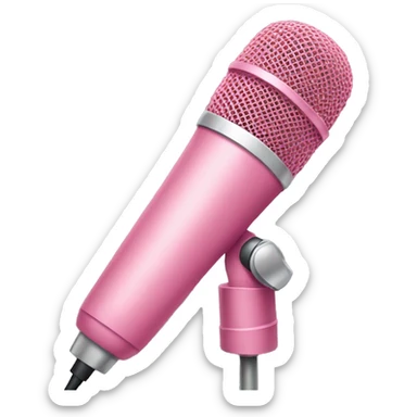 Rose pink colored microphone  sticker