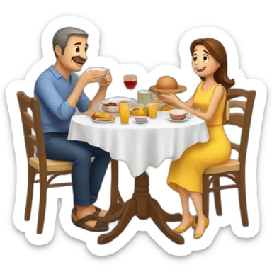 Déjeuner en famille en espagne sticker