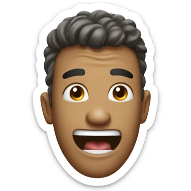 can you make this🤫 emoji with a small tongue sticking out instead of the finger sticker
