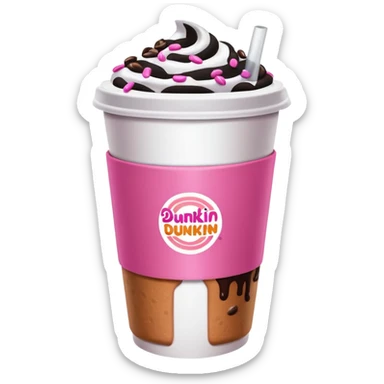 A Dunkin coffee cup but Megan thee stallion themed that says HOTTIES run on Dunkin  sticker