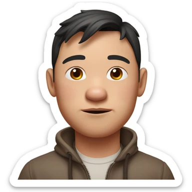 human and pig hybrid Louis Han sticker