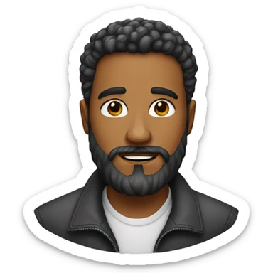 Homem careca 30 anos de barba  sticker