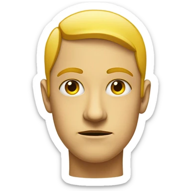 Eyes by side judging serious expression on jellow circle dot like and amoyi and pressed together lips serious  sticker