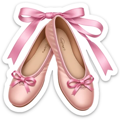 Preppy pink ballet shoes sticker